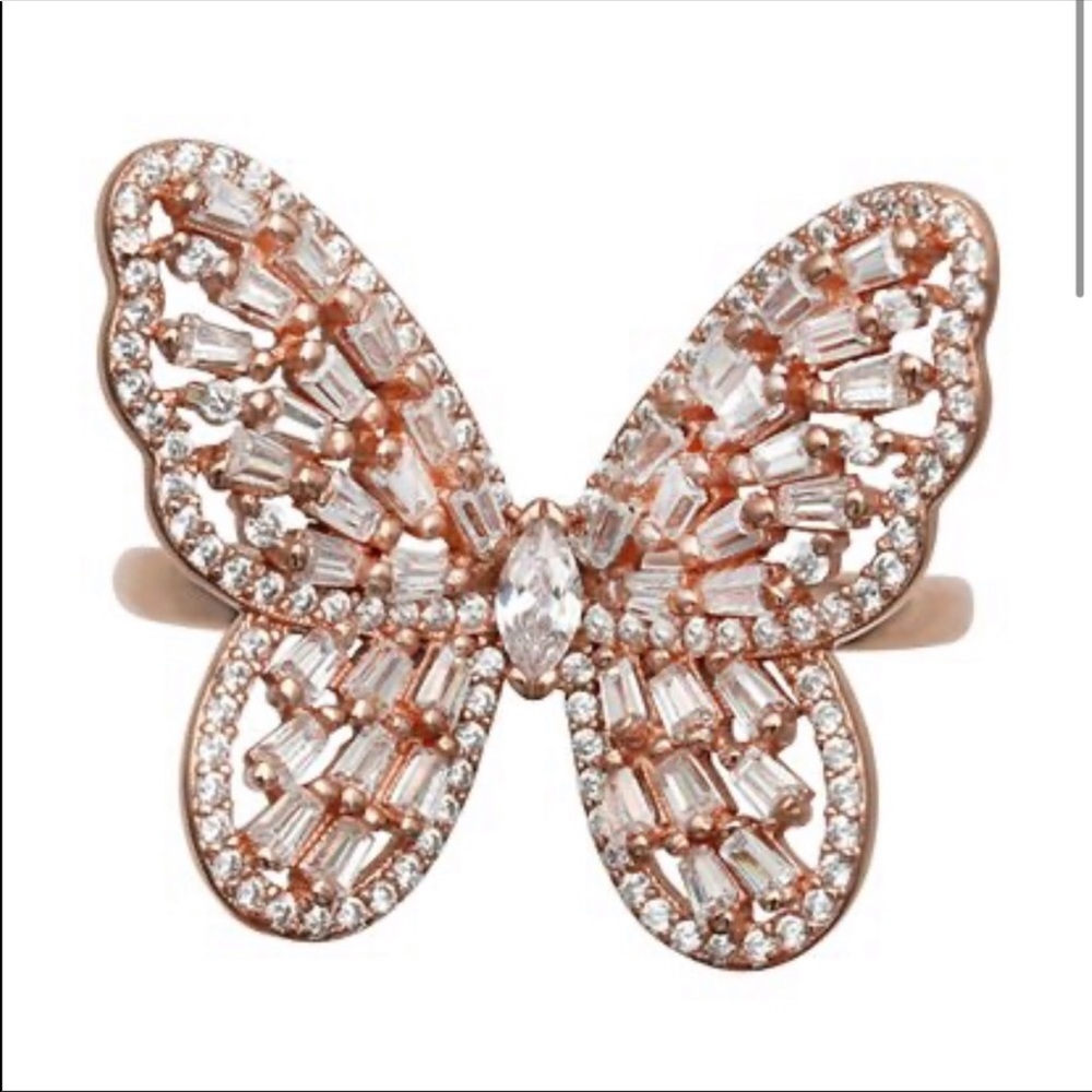 Cubic Zirconia Butterfly Ring